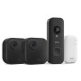 Caméras Blink Outdoor 4 avec Sonnette vidéo 2K+ Blink (nouvelle génération), Noir, module de synchronisation de base inclus
