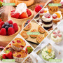 Teokantz 6 Pièces 10 cm Cercle à Pâtisserie, Cercle à Tarte Perforé | 430 Acier Inoxydable, Moule à Tarte, Tartelette, Pâtisseri