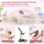 Adonafy Coussin Manucure Repose Main: Hauteur Réglable Repose Main Manucure avec Support pour Téléphone - Revêtement Confortable