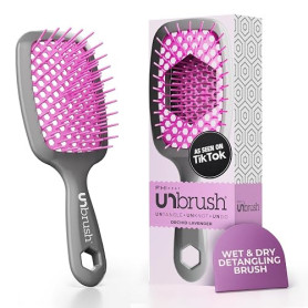 FHI HEAT Unbrush Wet & Dry Brosse à cheveux démêlante ventilée, lavande/gris