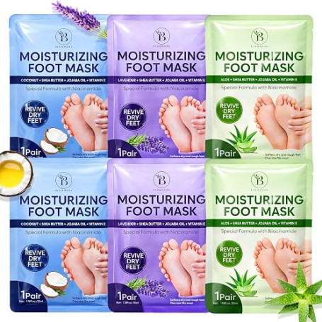 Masque Pieds Hydratant l’Aloe, à la Lavande et à la Noix de Coco | Karité Jojoba, Rituel Spa à la Maison, Restaure Douceur et So