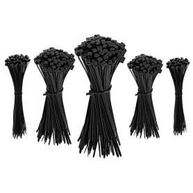 Amazon Basics Serre-câbles réglables, colliers de serrage pour gestion des câbles, 100/120/150/200/300 mm, 500 unité, lot de 1, 