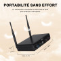 MELONARE Système Micro sans Fil UHF 4 canaux MWM-41-2H2B | 2 micros main, 2 bodypacks, micros casque/cravate, 4 x 10 fréquences,
