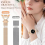 Ocaer Bracelet et boîtier en métal compatibles avec Samsung Galaxy Watch 8 40 mm 44 mm, bracelet fin magnétique en métal milanai