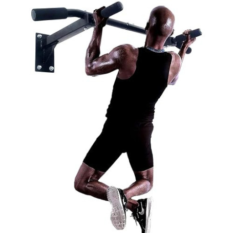 ISE Barre de Traction Murale, Barre de Tractions Murale, Barre Tractions Fitness, Fixation Plafond Economiser Espace, Multi-Grip