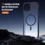 TOCOL Coque pour iPhone 14 Plus, Compatible avec MagSafe, Noir | Protection de Qualité Militaire, Résistant aux Rayures, Anti-Tr