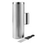 Flexzion Guiro en métal avec grattoir Shack 10,2 cm x 30,5 cm – Cylindre rond en acier inoxydable instrument de percussion latin