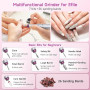 HALMAI Ponceuse pour ongles professionnelle, Lime à ongles portable en gel acrylique, Ponceuse à ongles sans fil rechargeable 40