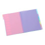 Viquel - Trieur Document A4 avec 8 Compartiments Rainbow Pastel Beige