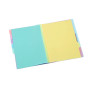 Viquel - Trieur Document A4 avec 8 Compartiments Rainbow Pastel Beige