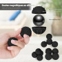 Ainiv 4pcs Balle Anti-Stress Adulte, Jouets Anti-Stress Magnétiques, Noir | Boules Magnétiques Texturées Sensoriels, Silicone Fi