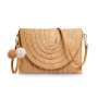 BTHRORO Sacs à Main Portés épaule pour Femme, Sac en Paille Vintage Sac à Main de Plage d'été Tissés, Portable Sac Bandouliere e
