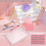 Yokilly Lot de Pinceaux Nail Art, 31 Pcs Pinceau Nail Art Ongles Acrylique | Pinceau Ongle avec 5 Pièces Pinceaux en Silicone Na