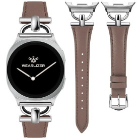 GOBY Bracelet en cuir Compatible avec Samsung Watch Galaxy Watch 8 40mm 44mm/8 Classic 46mm, Bracelet de remplacement pour Femme