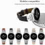 GOBY Bracelet en cuir Compatible avec Samsung Watch Galaxy Watch 8 40mm 44mm/8 Classic 46mm, Bracelet de remplacement pour Femme