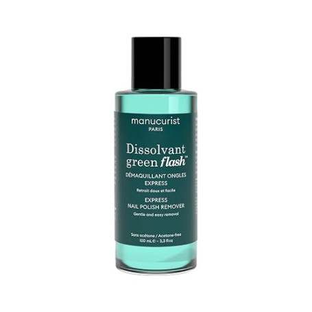 Dissolvant Manucurist Vernis à Ongles Green Flash & Vernis à Ongles Green | Dissolvant Doux Remover Vernis Semi Permanent sans A