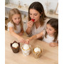 200 Pièces Caissette Muffins Papier, Caissettes Cupcake Taille Standard | Naturel & Non Blanchi, Moule Muffins Papier Tulipe pou