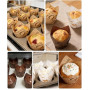 200 Pièces Caissette Muffins Papier, Caissettes Cupcake Taille Standard | Naturel & Non Blanchi, Moule Muffins Papier Tulipe pou