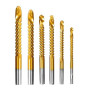 YUENTOEN Forets à Bois 135°Coupe Latérale,Tige ronde,φ3mm-φ8mm (6Pcs) | Adapté au perçage, rainurage et coupe de haute précision
