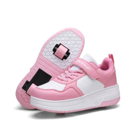 ENEN Chaussure a Roulette Mode Fille, Chaussures a roulettes Retractable Garçons, Basket Roulette Enfant, Roller 2 Roues Déforma