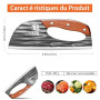 Plys Couteau Chinois Cuisine de Chef Couteaux et Ustensiles de Cuisine de Viande Legume Saucisson Couteau Hachoir