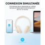 soundcore by Anker Q20i Casque Supra-auriculaire sans Fil Bluetooth avec réduction Active du Bruit Hybride, autonomie de 40 h en