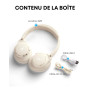 soundcore by Anker Q20i Casque Supra-auriculaire sans Fil Bluetooth avec réduction Active du Bruit Hybride, autonomie de 40 h en