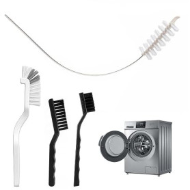 Lot de 4 brosses de nettoyage pour machine à laver - Outil de nettoyage ou accessoires - Chargement frontal - Brosse de nettoyag
