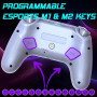 Subsonic - Manette sans Fil pour PS5 et PC - LED RGB - Blanche | Ergonomique, LED Programmables, Fonction Vibration, Pavé Tactil