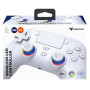 Subsonic - Manette sans Fil pour PS5 et PC - LED RGB - Blanche | Ergonomique, LED Programmables, Fonction Vibration, Pavé Tactil