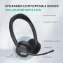 Yealink BH70 Dual Casque Bluetooth sans Fil avec Micro, Certifié Teams | 3 Micros IA de bruit, 35h Batterie, USB C/A Dongle p...