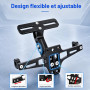 SLIAXINT Support de Plaque Moto Réglable, Porte Moto en Alliage Aluminium | Support de Plaque D'Immatriculation Moto Universel, 