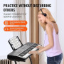 VEVOR Clavier Piano Numérique, 61 Touches, Ensemble Piano à Clavier Électrique Portable, 200 Tons, 200 Rythmes, 60 Chansons de D