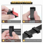 Chesbung Adhésifs Clips Câble Lot de 50 Clips de Câble Adhésifs 3M pour Câbles Ethernet et Système de Gestion de Câbles pour TV,