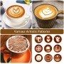 Pot à lait - 350 ml - En acier inoxydable - Avec stylo doseur Mark et Latte Art Pen - Pour cappuccino, expresso, latte art - Par