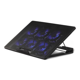 Amazon Basics Support de Refroidissement pour Ordinateur Portable avec 6 Ventilateurs Silencieux, pour Ordinateurs Portables de 