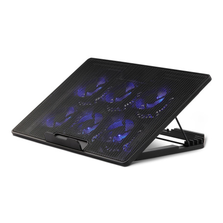 Amazon Basics Support de Refroidissement pour Ordinateur Portable avec 6 Ventilateurs Silencieux, pour Ordinateurs Portables de 