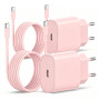 2Pack Chargeur iPhone 18 17 16 15, 20W USB C Chargeur Rapide 2M Câble C to C pour iPhone 18 Pro/17 Pro Max/17e/16e/16 Pro/15 Plu