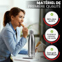 OTTO KONING Gourde Isotherme 1L Inox - Bouteille Thermos Café Thé Sans BPA | Inox 18/8 sans BPA, double paroi sous vide, chaud 1