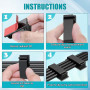 Vinabo 10 Clips Câble Auto-adhésifs, Attache Câble pour Bureau et Maison | pour TV, PC, Ordinateur Portable, Câble Ethernet, Mai