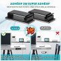 Vinabo 10 Clips Câble Auto-adhésifs, Attache Câble pour Bureau et Maison | pour TV, PC, Ordinateur Portable, Câble Ethernet, Mai