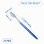 UILYNIU 24 Pièces Brosse à Dents de Voyage Emballées Individuellement, Brosses à Dents Jetables avec Manche Bleu, Portable Paque