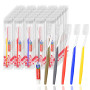 Brosses à dents de voyage,20 paquets de brosse à dents de voyage Camping Hotel jetables brosses à dents et dentifrice (5 couleur