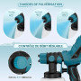 Kit de Pistolet à Peinture Electrique de 600 W, avec Réservoir de 1,2 L, 3 Buses et 3 Modes de Pulvérisation. Convient pour Les