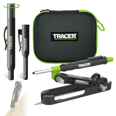 Tracer ProScribe APST2 — Outil de Traçage Multifonction, Kit Complet | Compas menuisier, trusquin et traceur en 1 outil — +15 ap