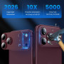 Kamita Protecteurs d’objectif de Caméra Compatible avec iPhone 18 Pro Max | Caméra Arrière Protecteur avec Verre Trempé Film, Co