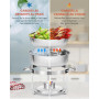 WILPREP Lot de 4 Buffets Chauffants Ronds Chafing Dish Rond 5,5L Chauffe Plat à Combustible en Acier Inoxydable Alimentaire avec
