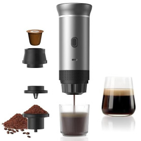 Vunzo Machine à expresso électrique, portable, auto-chauffante, avec USB-C, à capsule, mini machine à café de voyage, machine à