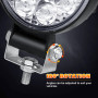 RIGIDON 4x rond phare de travail led, 3,2 pouces mini 42W 12V 24V lampe | étanche, 6000K blanc, projecteurs lumière, feux de tra