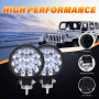 RIGIDON 4x rond phare de travail led, 3,2 pouces mini 42W 12V 24V lampe | étanche, 6000K blanc, projecteurs lumière, feux de tra